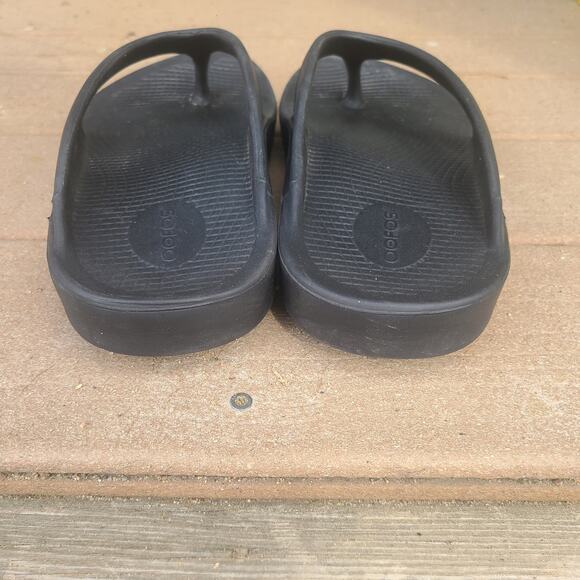 Oofos Ooriginal Unisex Recovery Sandals Flip Flops Classic Black‎ Men 9 Women 11 - Picture 3 of 8